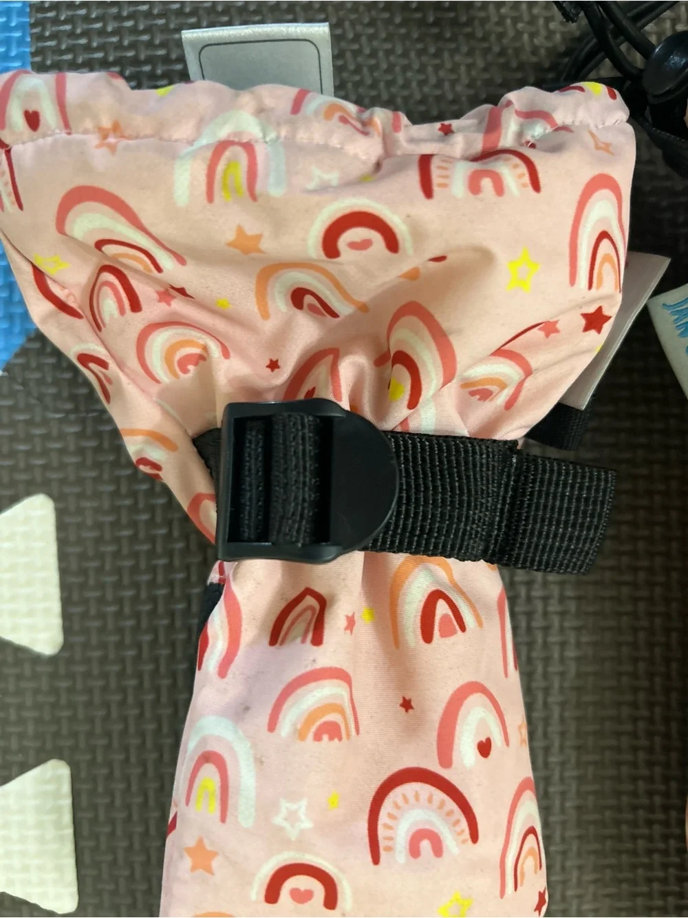 Kids Pink Rainbow Mittens - Jan & Jul